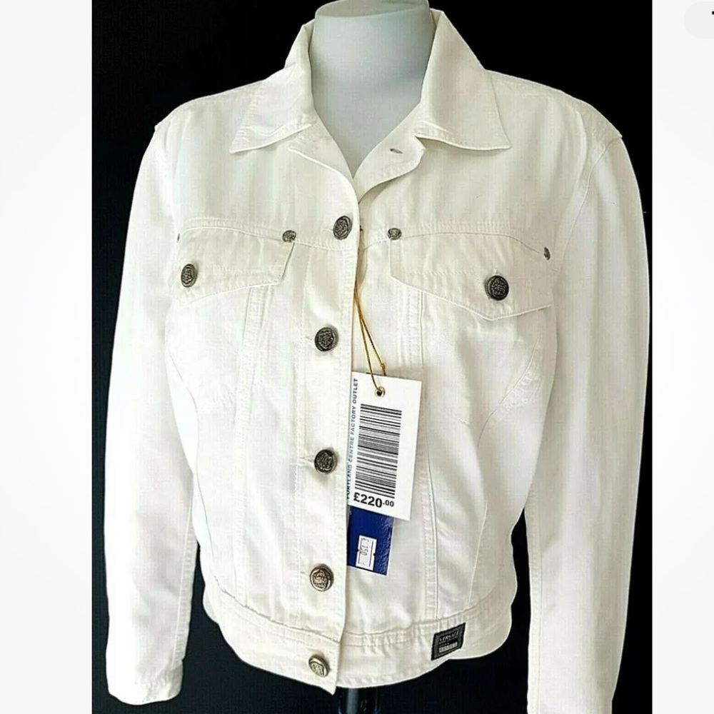 NWT Versace White Denim Jacket